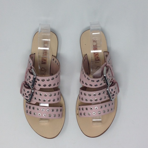 Sol Sana Pink Studded Foster Leather Sandals 36/6 - Picture 7 of 9